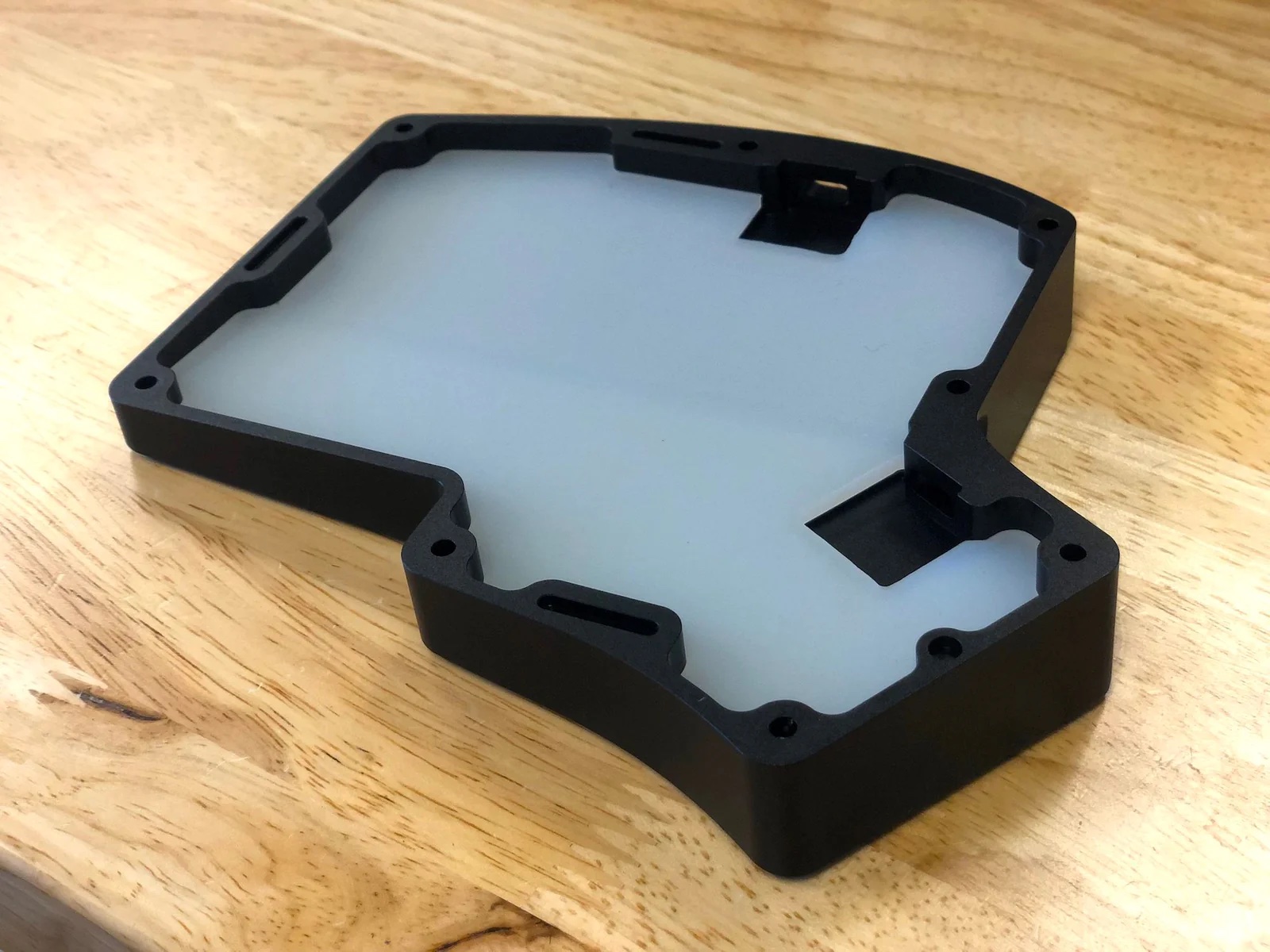 Silicone tray liner inside case bottom