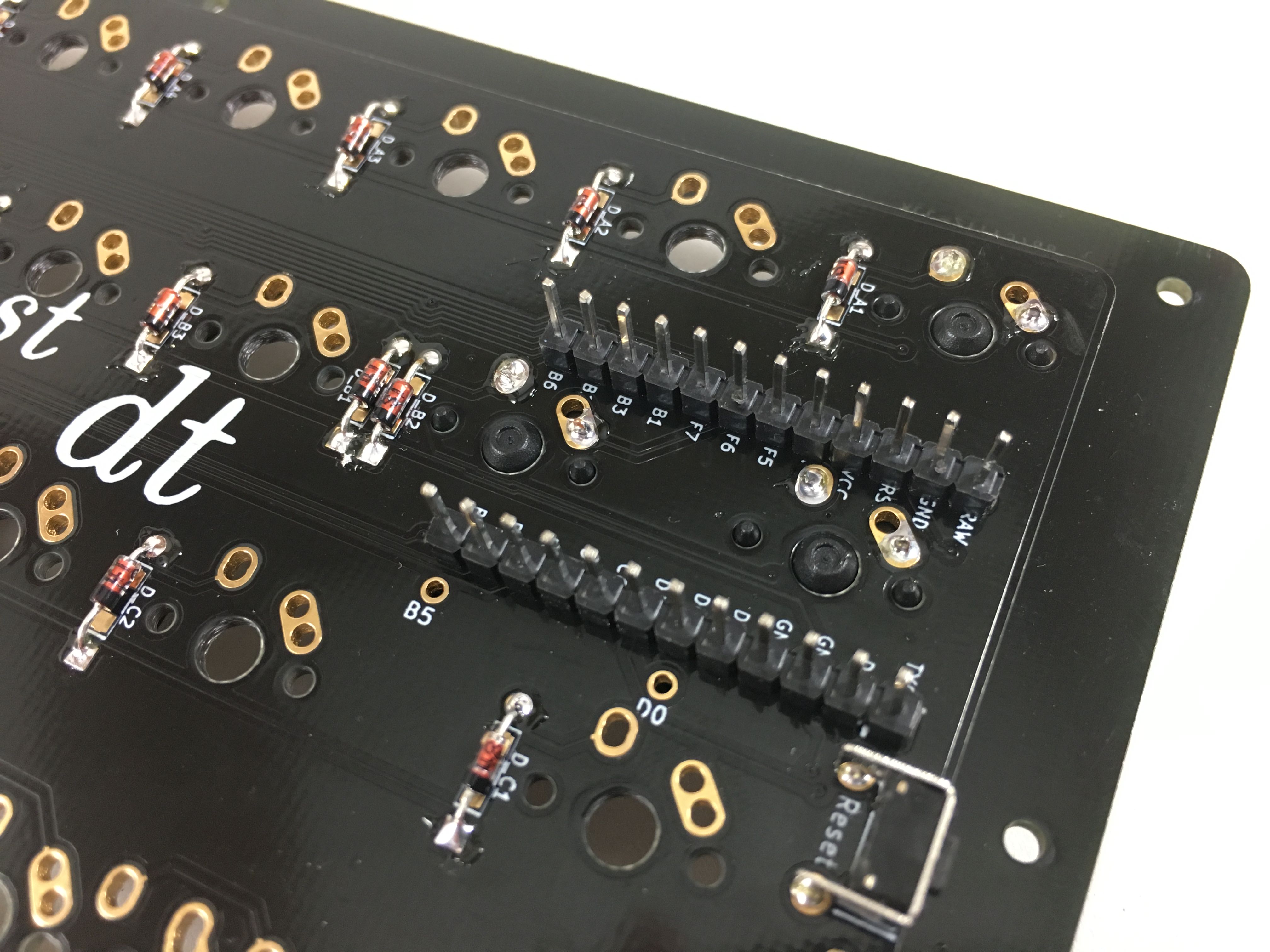 Switches Soldered on PCB