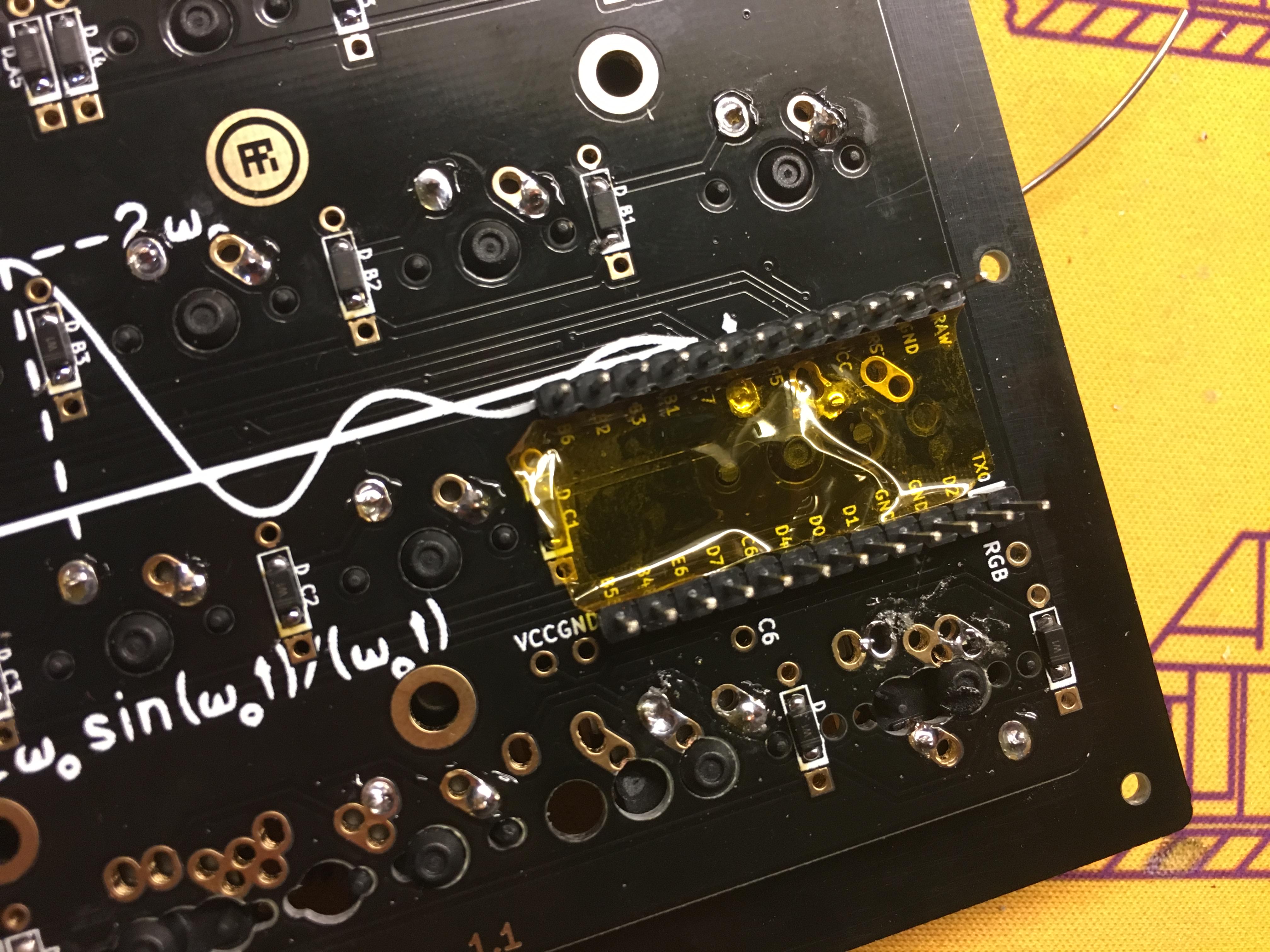 Kapton Tape over Switch Area