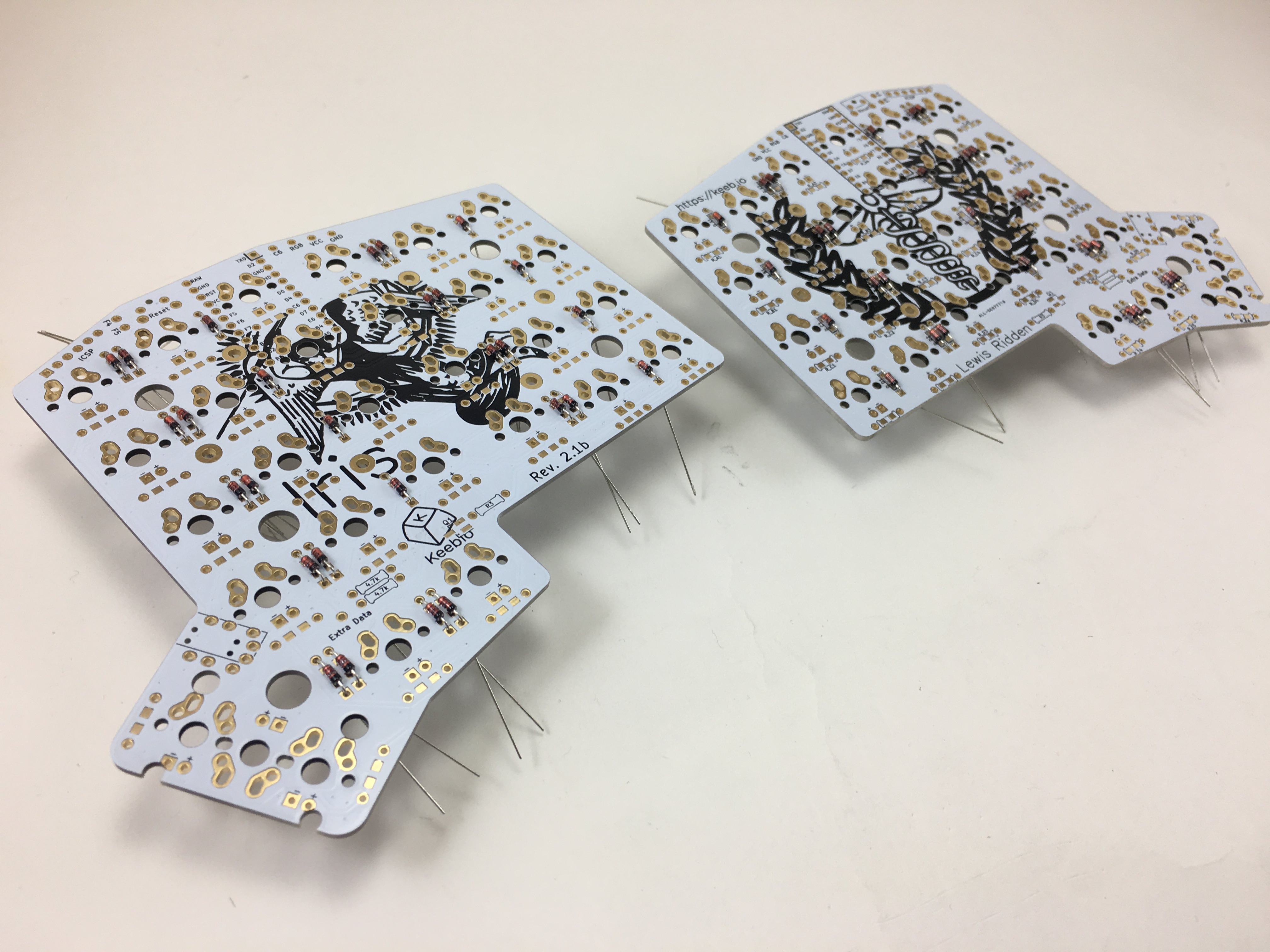 Both PCBs with Diodes Inserted